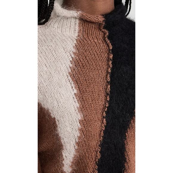 Aje Grande Intarsia Knit Mohair Alpaca Wool Sweater Size Large - Picture 4 of 9